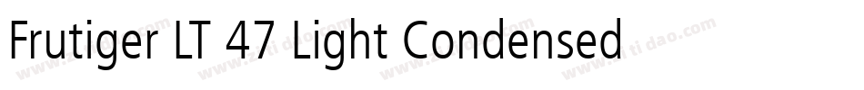 Frutiger LT 47 Light Condensed字体转换